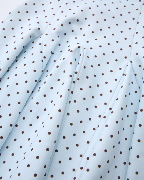 Dolly Polka Dot Dress+ Petticoat (Baby Blue)