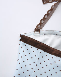 Dolly Polka Dot Dress+ Petticoat (Baby Blue)