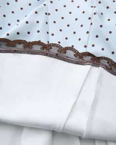 Dolly Polka Dot Dress+ Petticoat (Baby Blue)