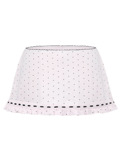 Sweetheart  Cotton Polka Dot Pointelle Skirt (Pink)