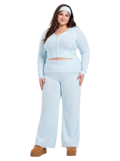 That Girl Rib Knit Set (Baby Blue)