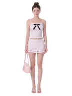 Sweetheart  Cotton Polka Dot Pointelle Set (Pink)