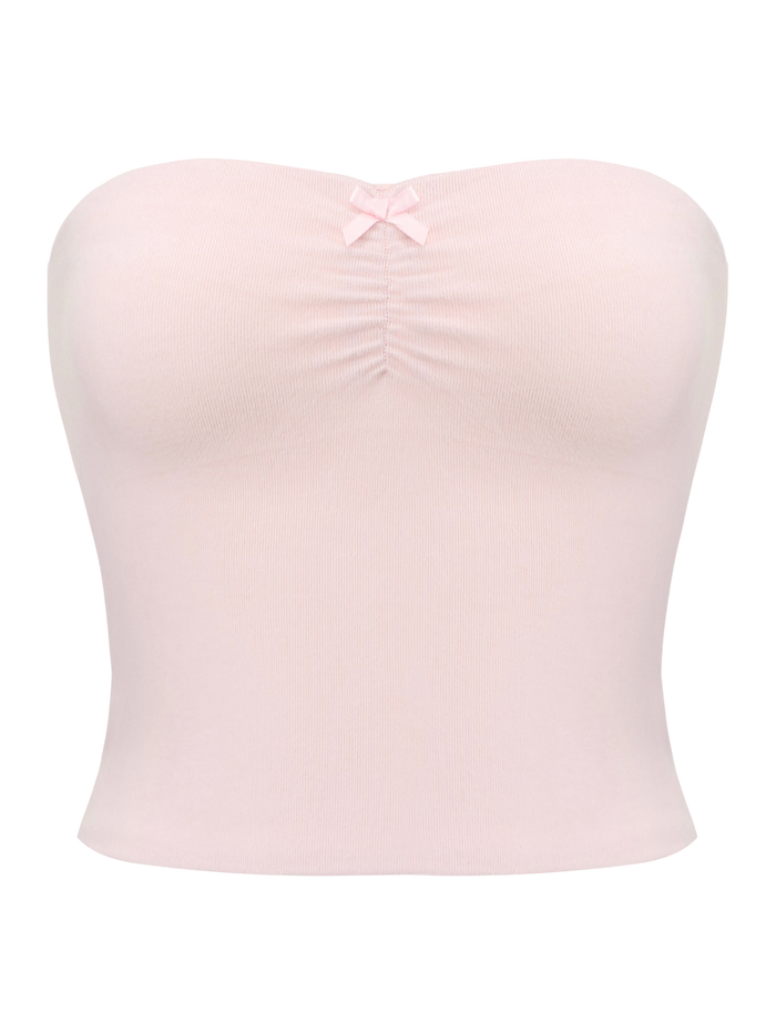 Pilate Princess Ruched Tube Top（Rose Pink）