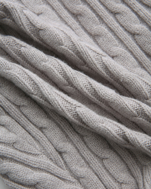 Lovergirl Tie Front Cable Knit Cardigan (Grey)