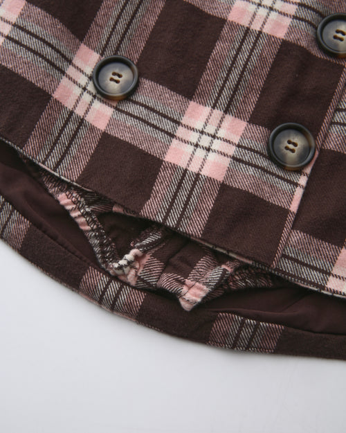 Blair Preppy Plaid Mini Skirt (Brown)
