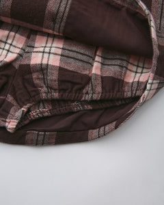Blair Preppy Plaid Mini Skirt (Brown)