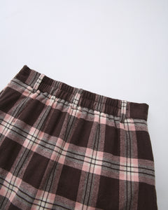 Blair Preppy Plaid Mini Skirt (Brown)