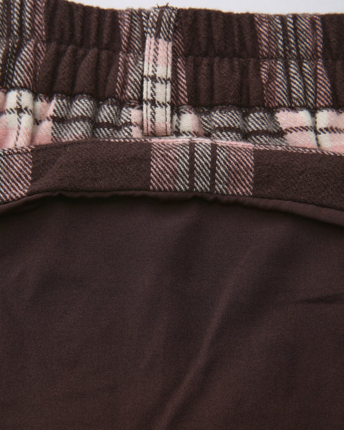 Blair Preppy Plaid Mini Skirt (Brown)