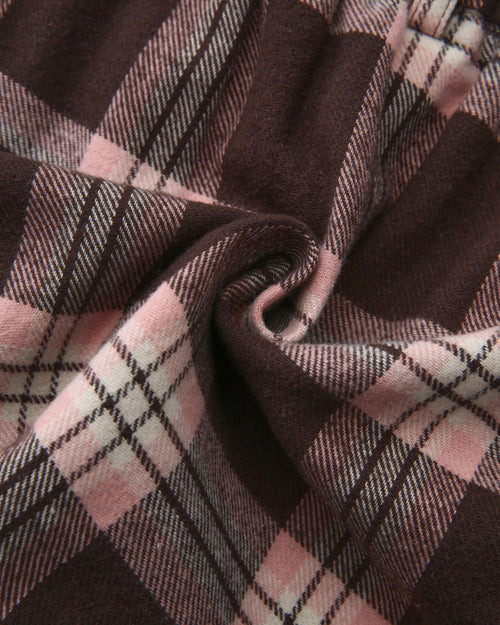 Blair Preppy Plaid Mini Skirt (Brown)
