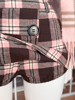 Blair Preppy Plaid Mini Skirt (Brown)