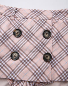 Blair Preppy Plaid Mini Skirt (Pink)