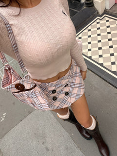 Blair Preppy Plaid Mini Skirt (Pink)