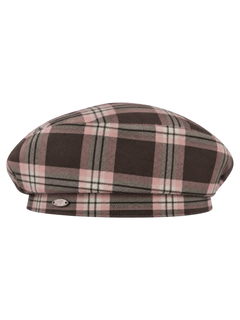 Blair preppy plaid beret in brown, coquette accessory by Angel Ruche