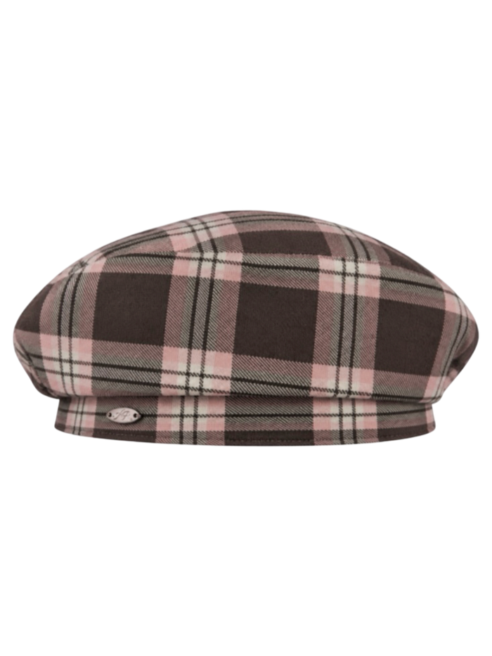 Blair Preppy Plaid Beret (Brown)