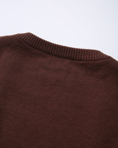 Ballet knit wrap cardigan in brown by Angel Ruche, photo 19