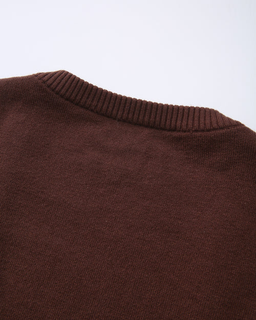 Ballet knit wrap cardigan in brown by Angel Ruche, photo 19