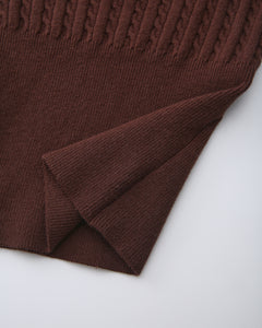 Colette cable knit cami top in brown by Angel Ruche, photo 26