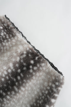 My True Form Fawn Mid-Rise Fur Lace Skirt (Black)