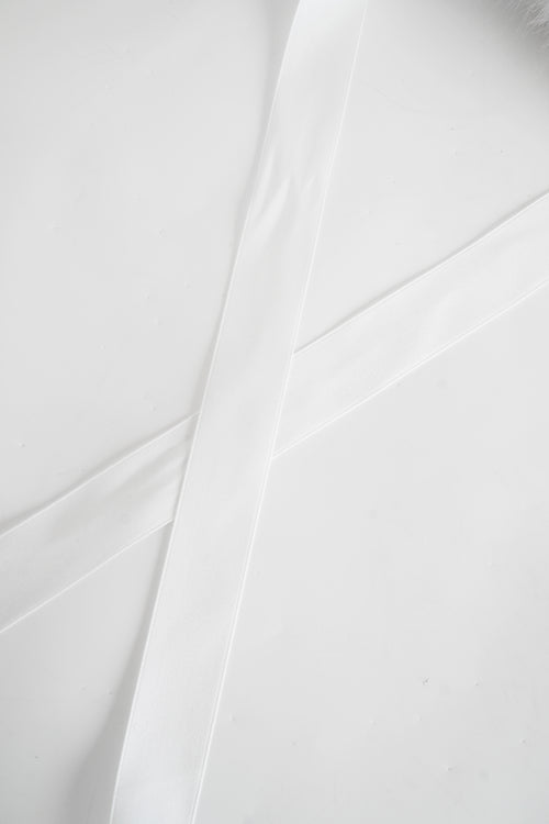 Sugar Pom Fur Pullover Cape (White)