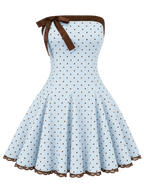 Dolly Polka Dot Dress+ Petticoat (Baby Blue)