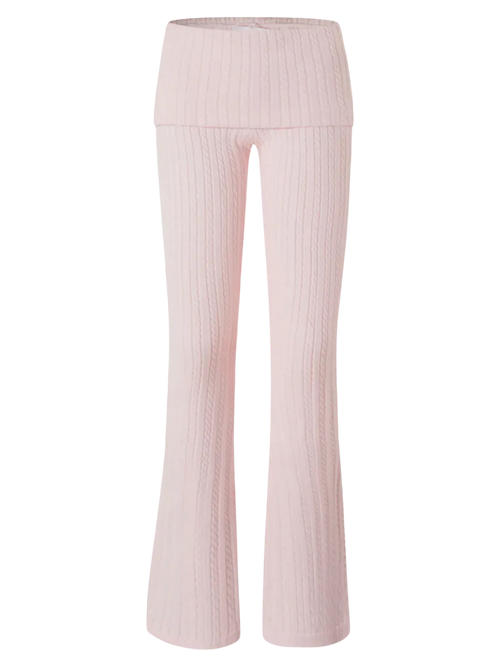 Colette Cable Knit Fold‑Over Pants 