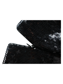 Onyx Fairydust Sequin Halter Top (Black)