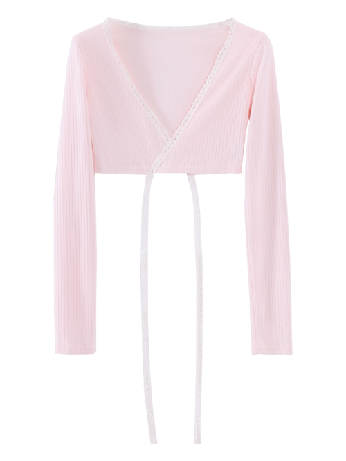 Pink ballet wrap top sales