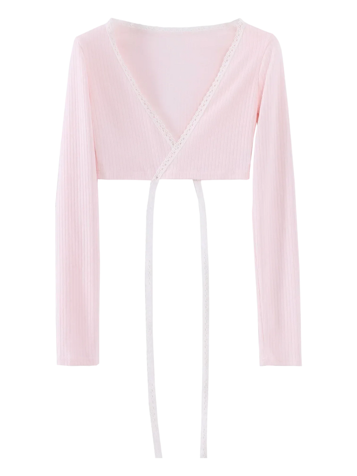 Ballerina Bliss Wrap Cardigan (Pink)