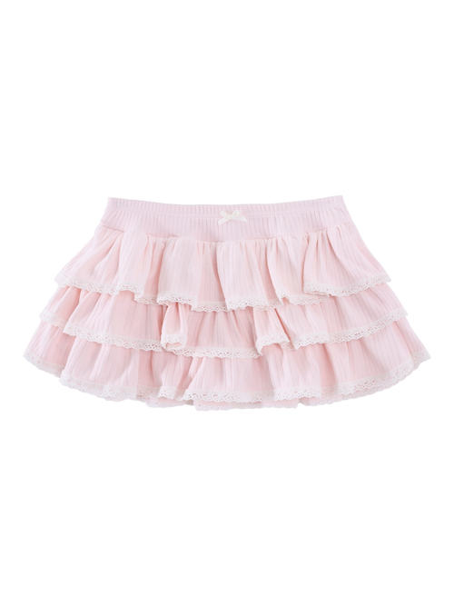 Ballerina Bliss Ruffle Mini Skirt (Pink)