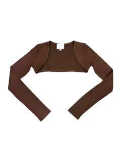 Brown Pilate Princess Long Sleeve Bolero Strug Cardigan