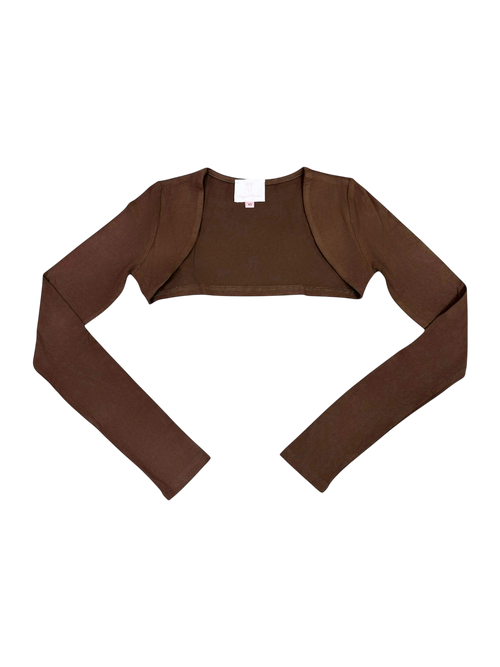 Brown Pilate Princess Long Sleeve Bolero Strug Cardigan