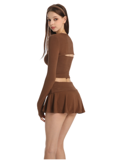 Brown Pilate Princess Ruched Tube Top