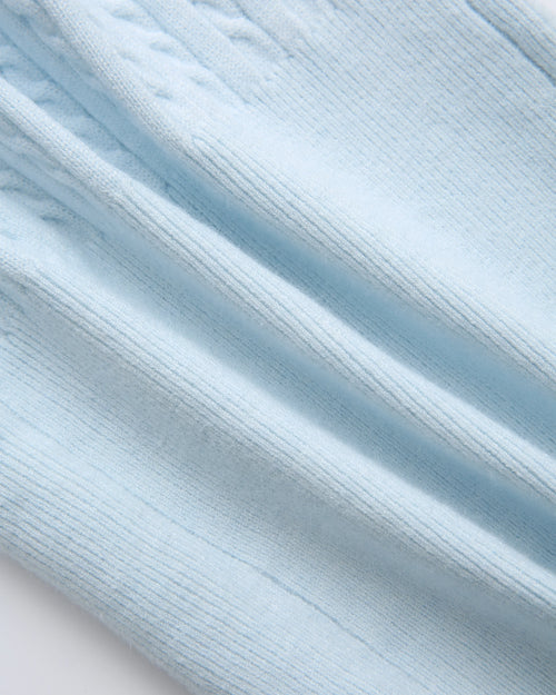 Colette Cable Knit Cami Top (Ice Blue)
