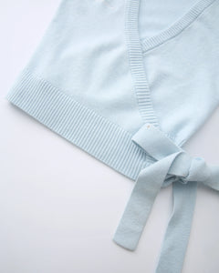 Ballet Knit Wrap Cardigan (Ice Blue)