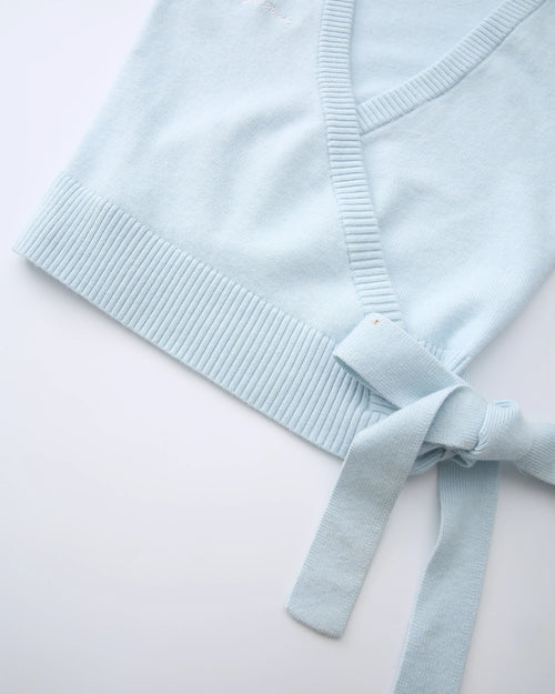 Ballet Knit Wrap Cardigan (Ice Blue)