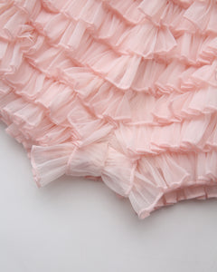 Delicate Pink Chiffon Ruffles Shorts (Rose Pink)