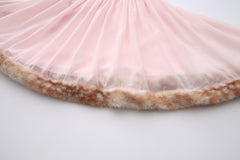 Bambi Princess Fur Chiffon Dress (Pink)