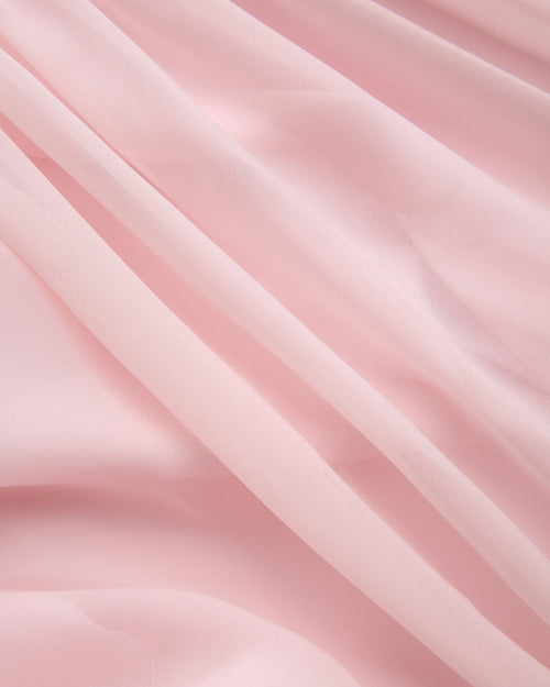 Rosé Princess Fur Chiffon Babydoll Dress - Angel Ruche