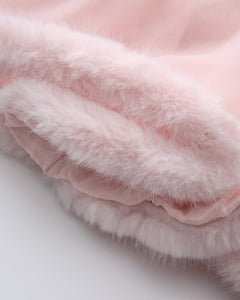Rosé Princess Fur Chiffon Robe - Angel Ruche