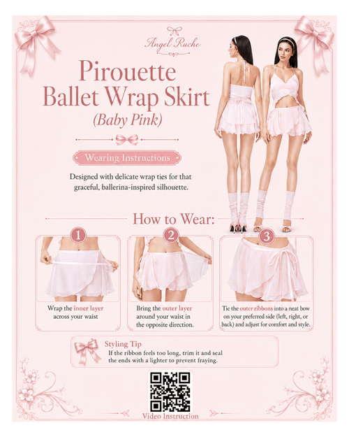 Pirouette Ballet Wrap Skirt (Baby Pink)