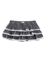 Ballerina Bliss Ruffle Mini Skirt (Grey)
