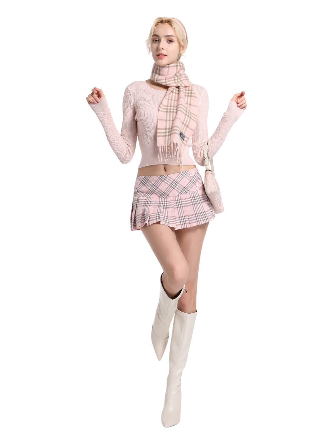 Girly Plaid Pleated Mini Skirt (Pink) | Coquette Skirt – Angel Ruche