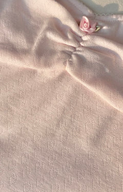 Rose Buds Cotton Crop Tank Top (Baby Pink)