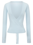 Ballet Knit Wrap Cardigan (Ice Blue)