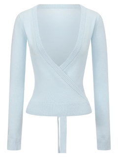 Ballet Knit Wrap Cardigan (Ice Blue)