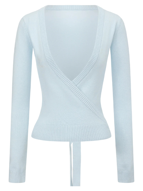 Ballet Knit Wrap Cardigan (Ice Blue)