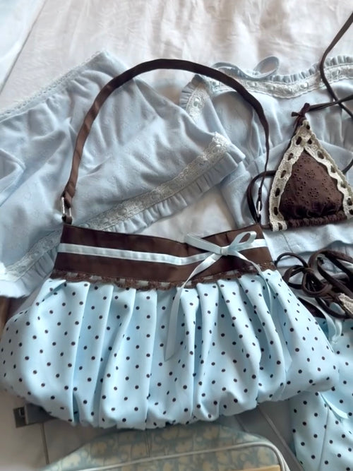 Dolly Polka Dot Bag (Baby Blue)