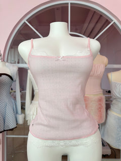 Dewdrop Reversible Lace Cami (Pink Teal)