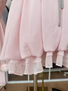 Lovergirl Cable Knit Chiffon Babydoll Dress