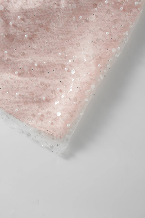 Pirouette Babydoll Wrap Skirt (Sequin Pink)